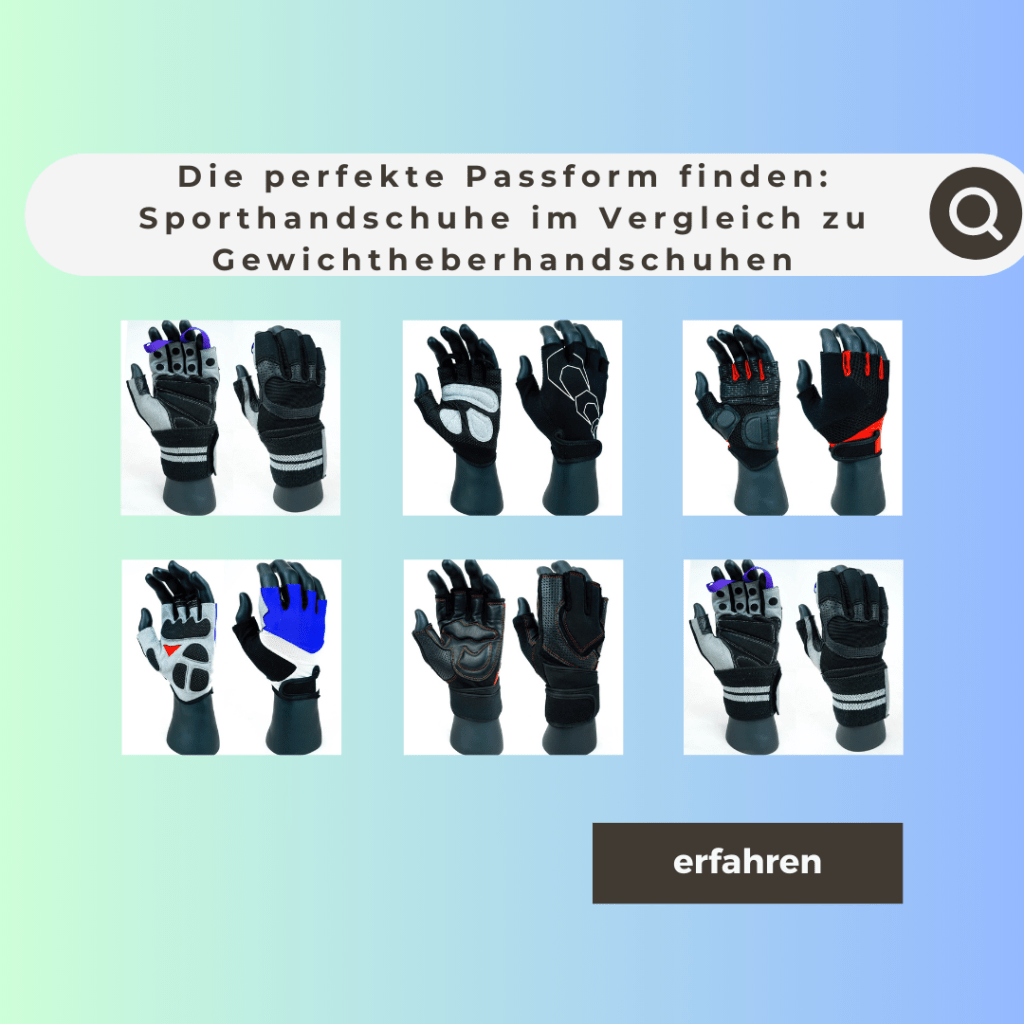 Die perfekte Passform finden: Sporthandschuhe im Vergleich zu Gewichtheberhandschuhen